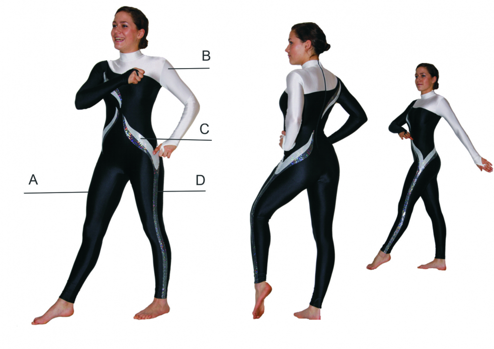 Mirjam Voltigieranzug schwarz/weiss